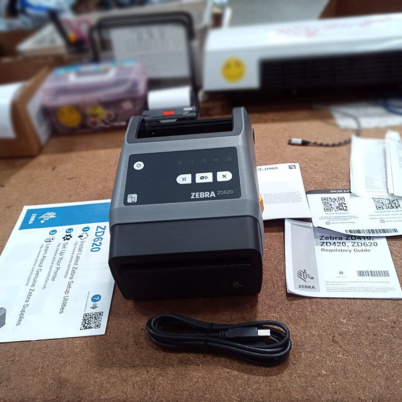 USA Original Zebra ZD620D Thermal Desktop Label Printer 203dpi （with Cutter）