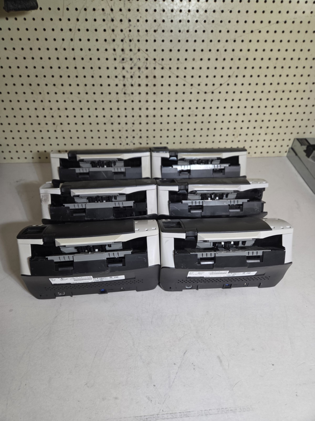 Lot of 6 Fujitsu Fi-7160 Document Scanner PA03670-B055 Missing Parts & Untested
