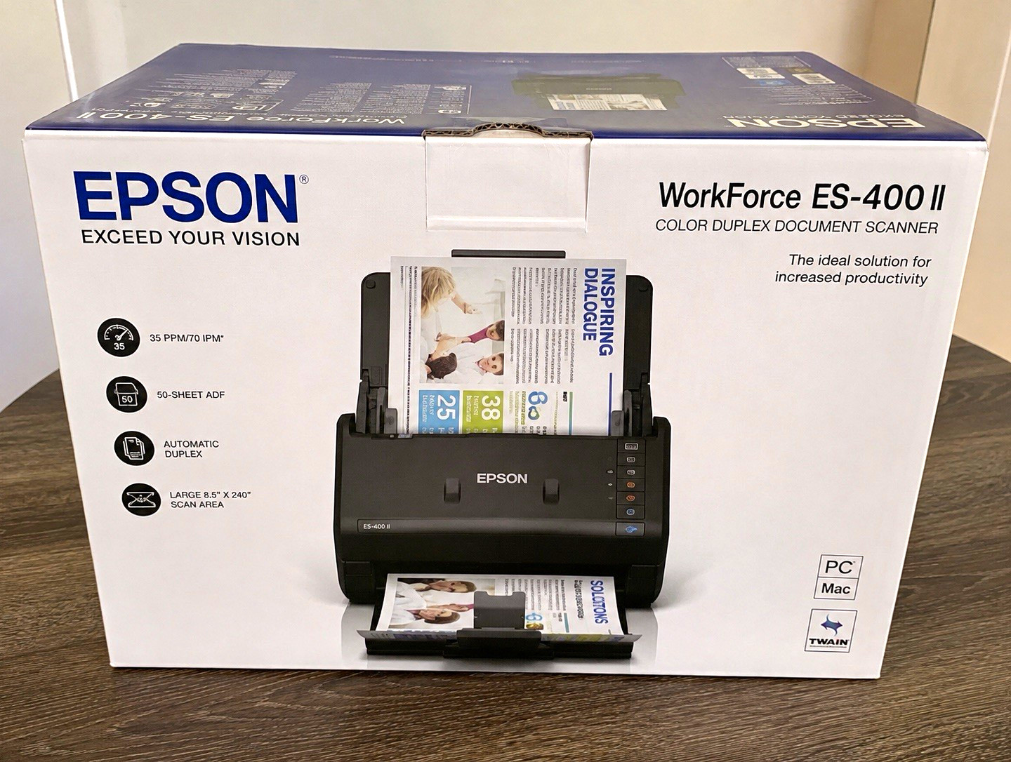 Epson WorkForce ES-400 II Color Duplex Document NEW Scanner ADF USB 3.0 600 DPI