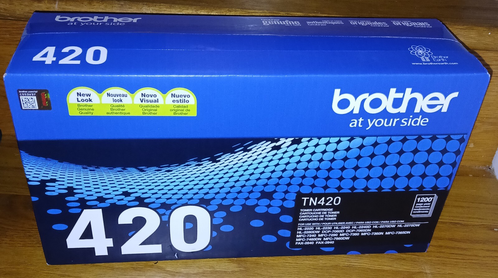 Brother TN-420 Black Toner Cartridge 012502626763 Genuine New OEM Sealed Box