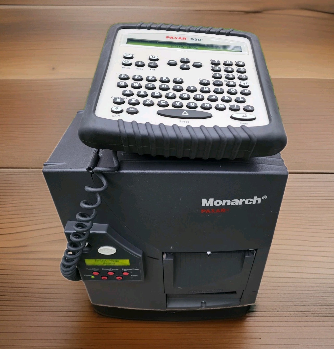 Avery Dennison Monarch 9855 Barcode Label Printer with Keyboard Paxar 939