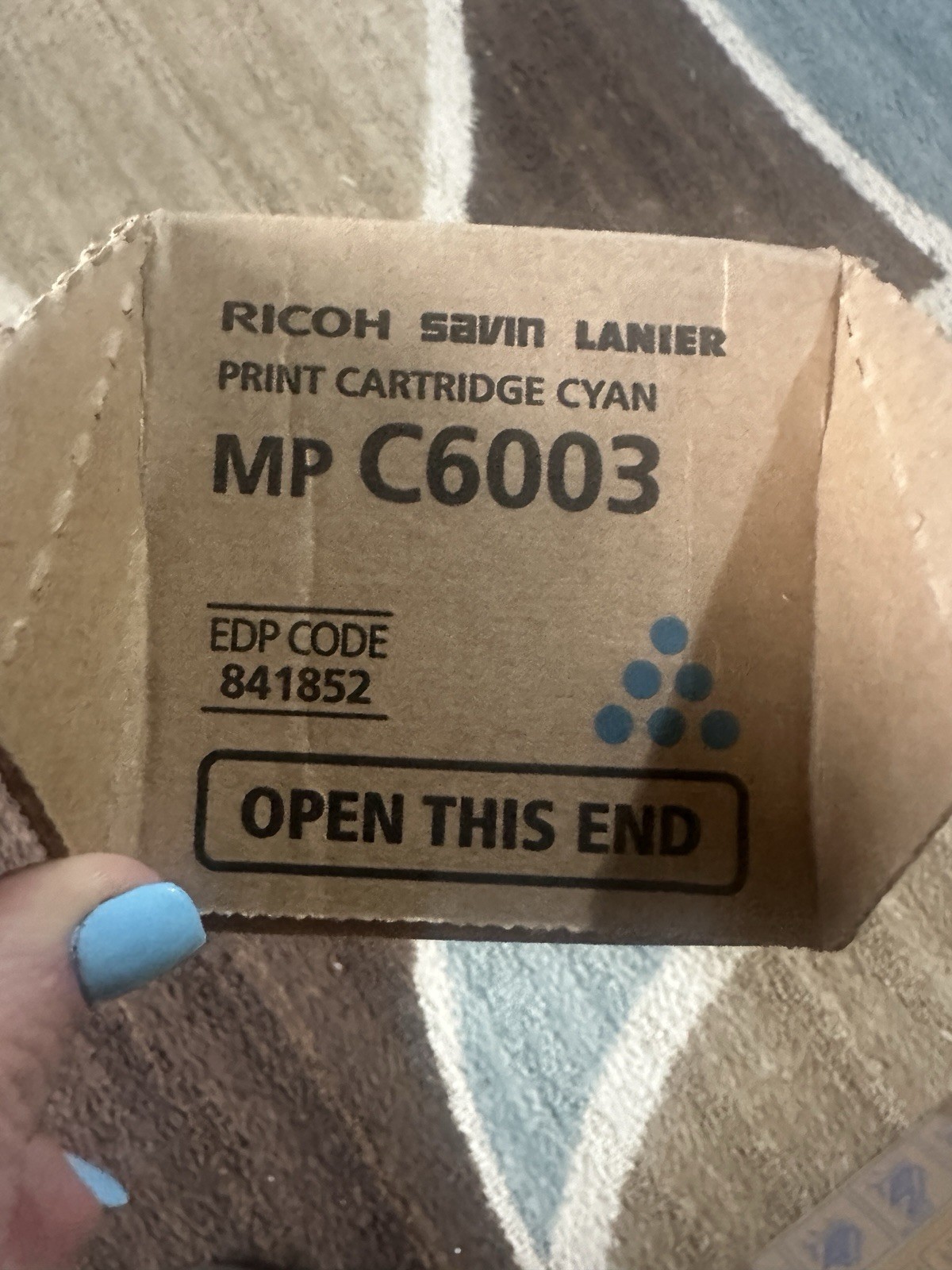 OEM New & Sealed 841852 Ricoh Genuine MP C6003 Cyan Toner Cartridge Original