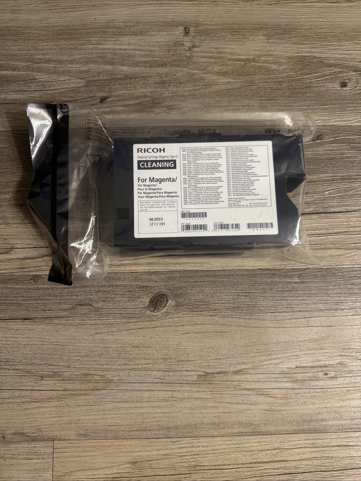 Ricoh Garment Ink Cartridge White Ri 1000 Type G1 New, Sealed, Exp. 6/2023