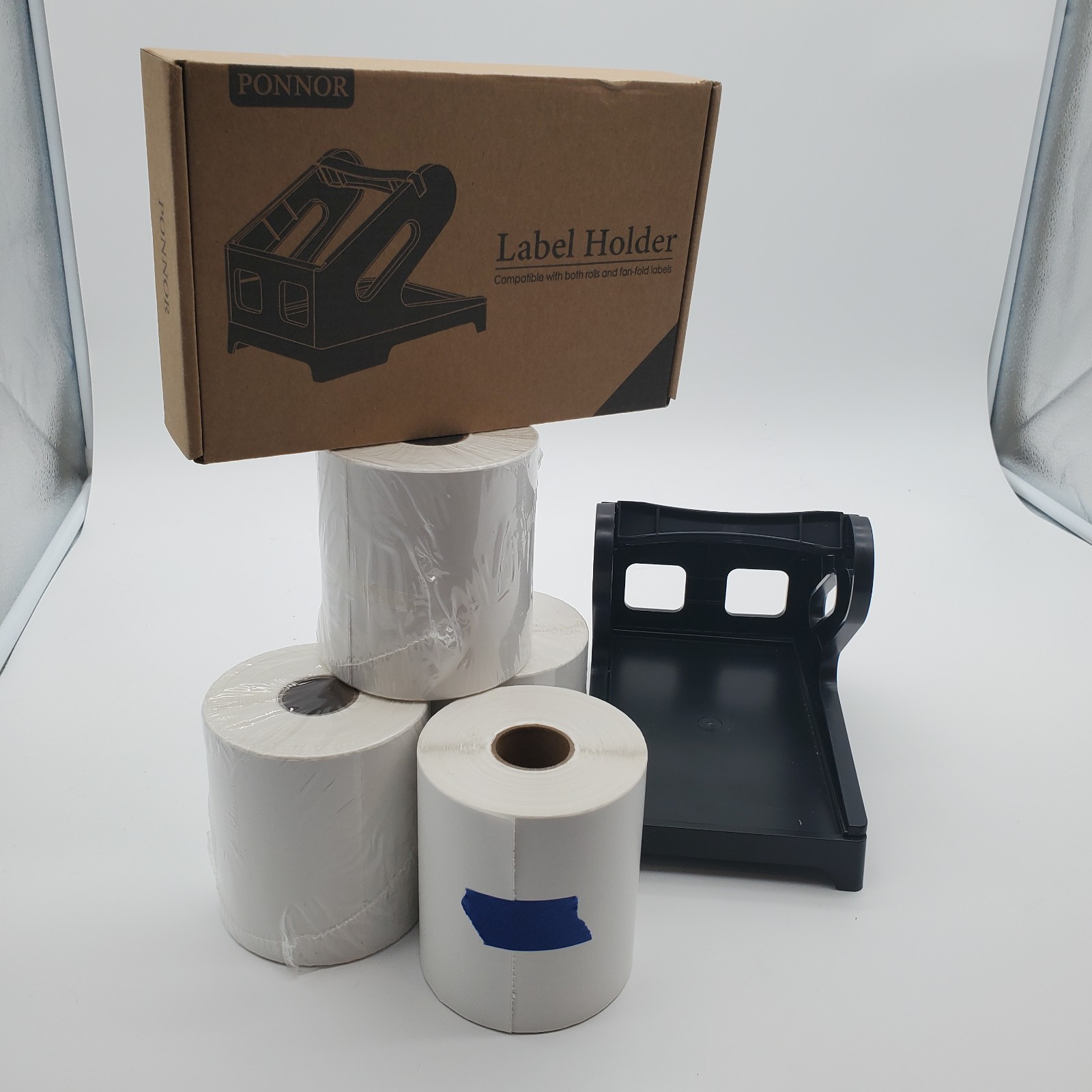 PONNOR Label Holder, Thermal Shipping Label Holder for Rolls + Labels ~ 1390 Ct.