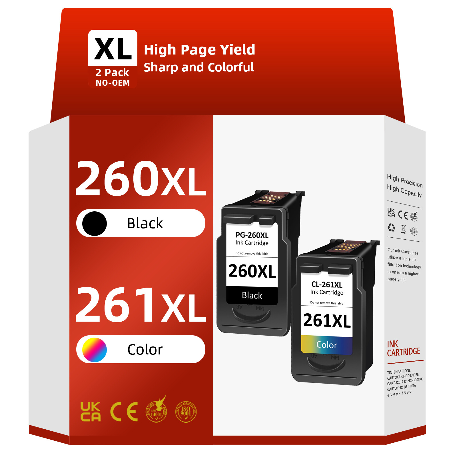 PG-260XL CL-261XL Printer Cartridge for Canon 260 Ink PIXMA TS5320 TS6420 TS5300