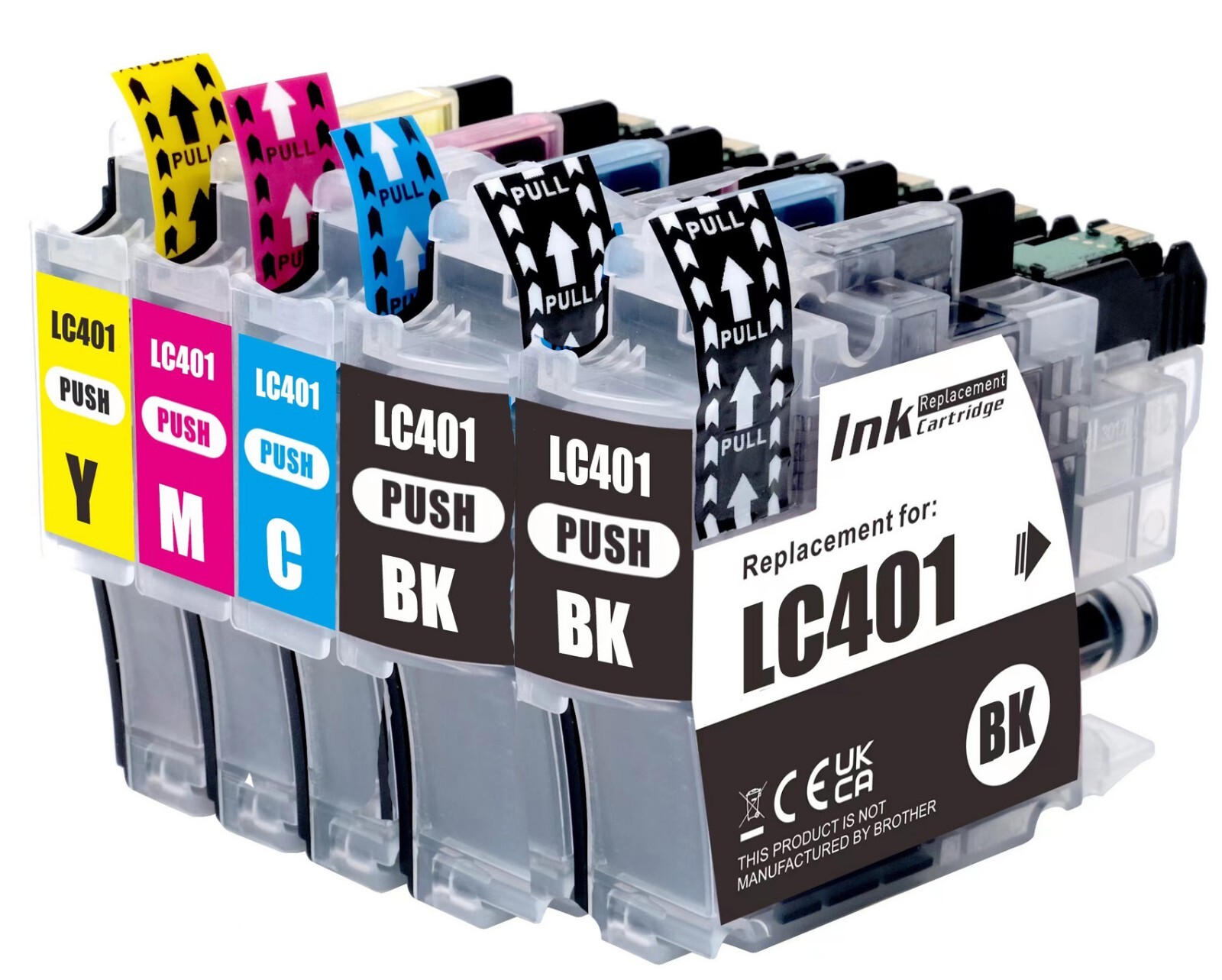 5P XL Premium Ink fits LC401XL Brother MFC-J1010DW MFC-J1012DW MFC-J1170DW