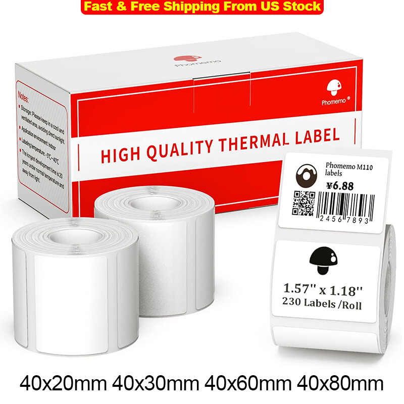 Phomemo Sticker Label Self-Adhesive Thermal Paper for Phomemo M110/M200 Printer