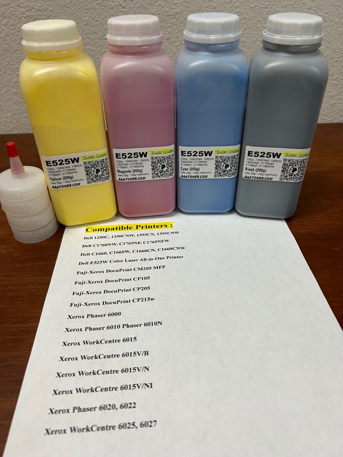 (200g x 4) Toner Refill for Fuji-Xerox DocuPrint CP205, CM205, CP105 (NO Chip)