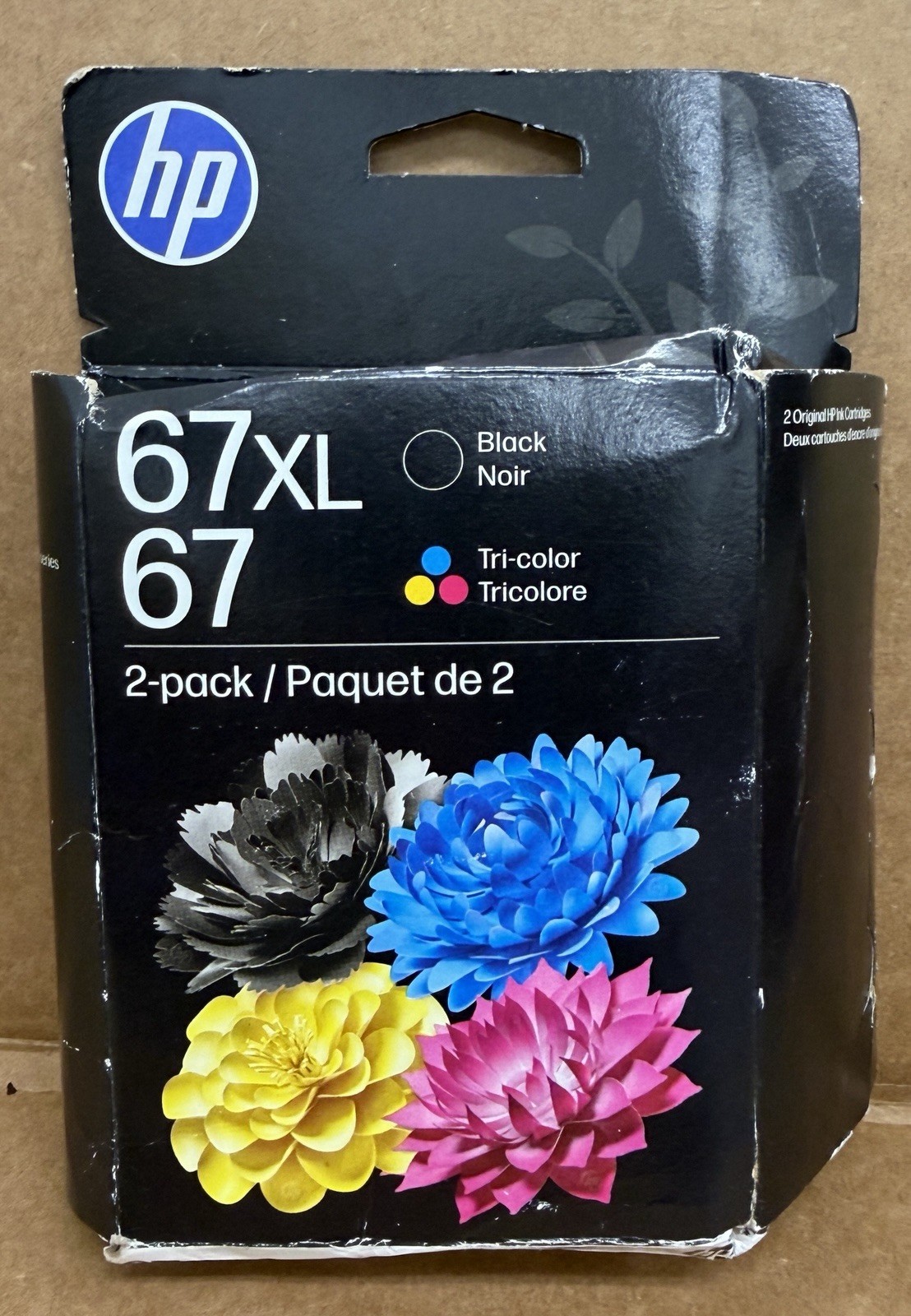 HP 67XL High-Yield Black And Tri-Color Ink Cartridges 3YP30AN Exp. 7/2027