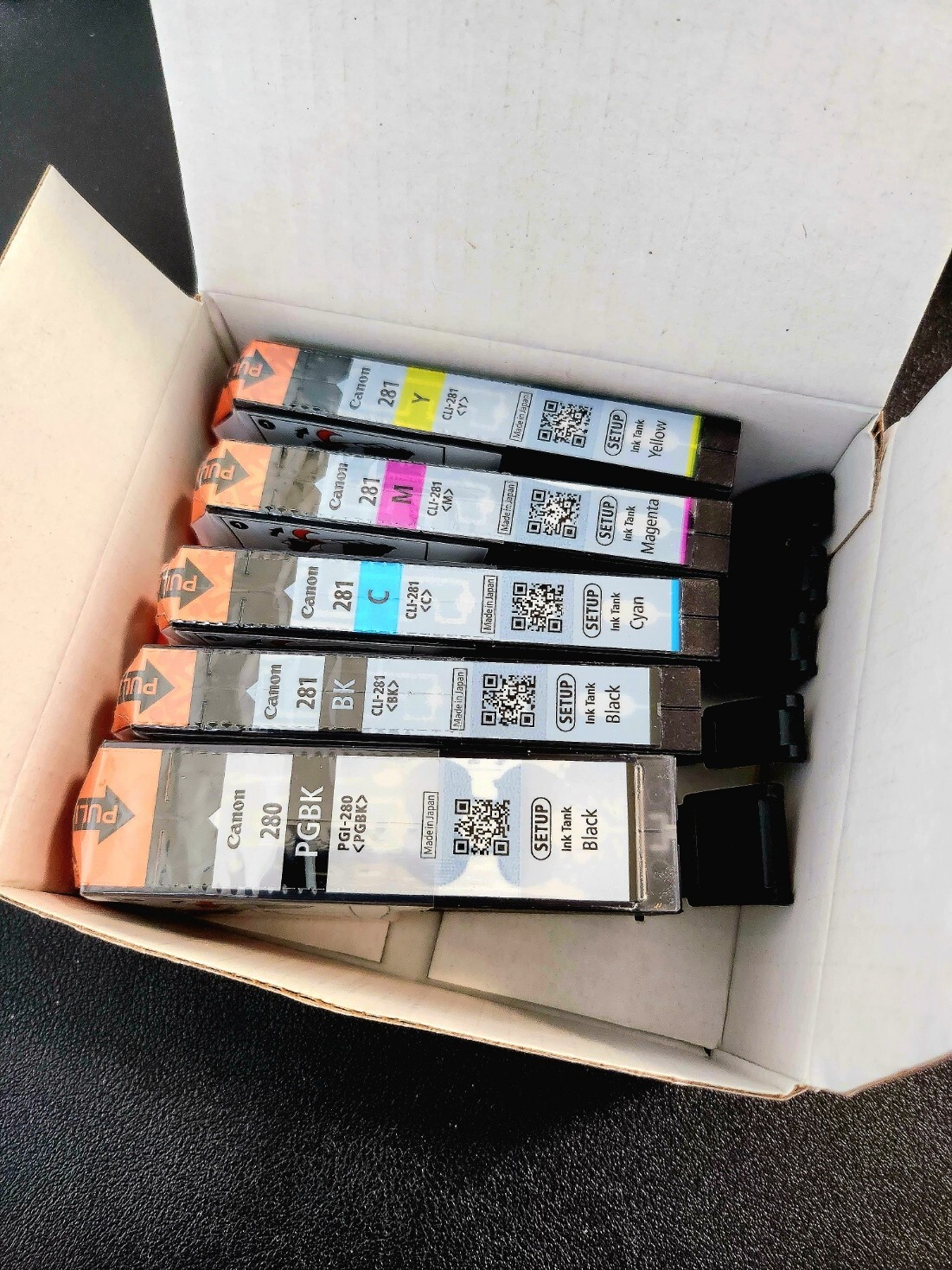 Canon OEM Genuine PGI-280 / CLI 281 Ink Cartridge set up- 5 pack (C / Y / M / B)