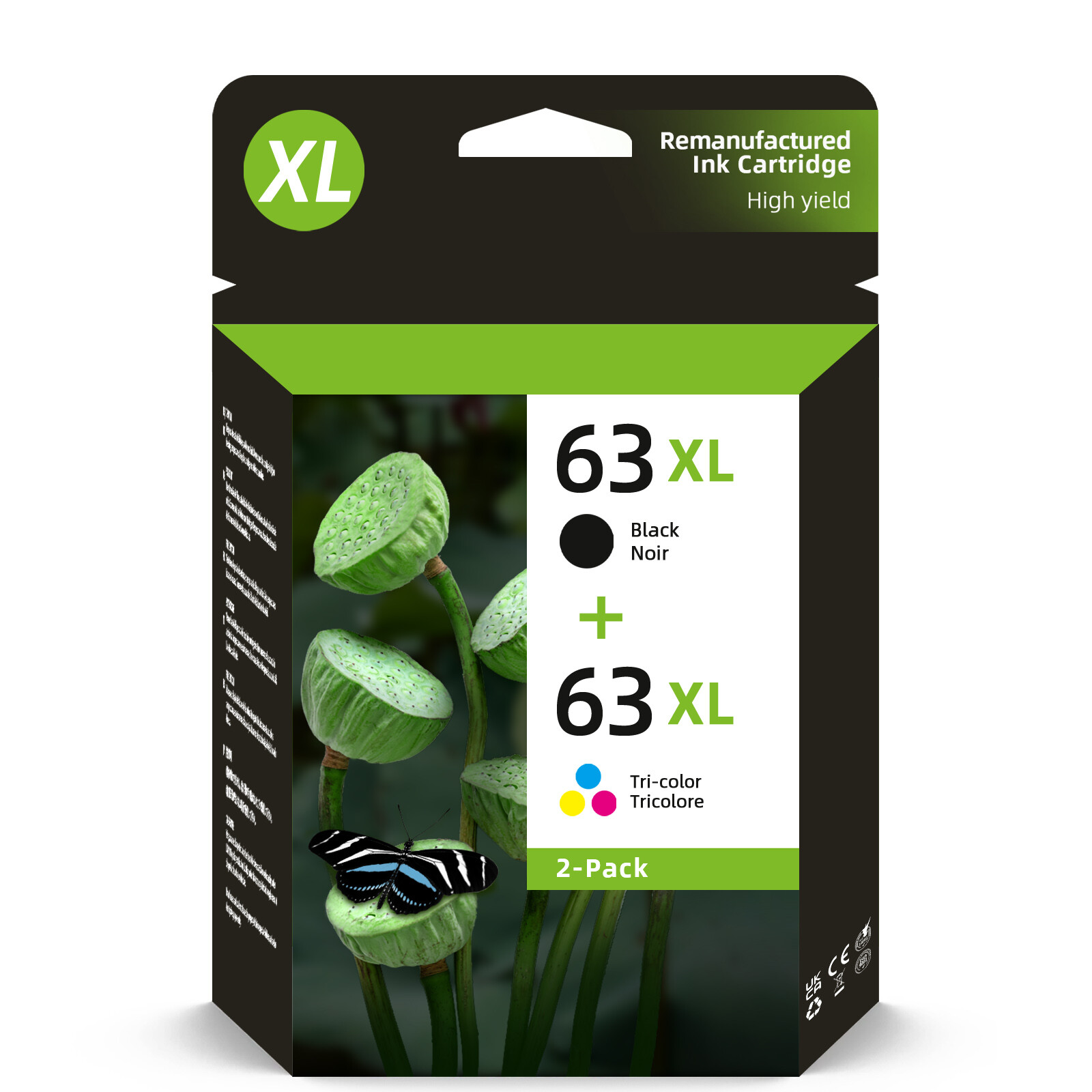 63-XL Ink Cartridge For HP 63XL Officejet 4650 3830 Envy 4520 4512 4516 Printer