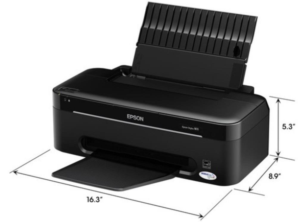 Epson Stylus N11 All-In-One Color Printer With Black & Color Ink Combo Pack -NEW
