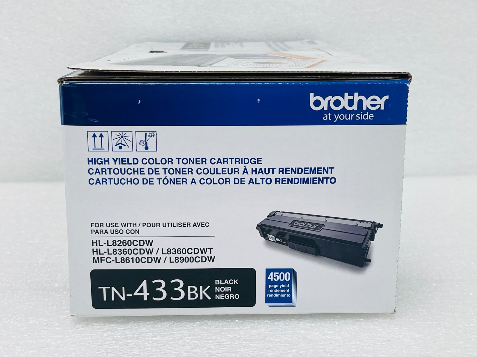 GENUINE BROTHER TN433BK BLACK TONER CARTRIDGE TN-433BK SEALED OEM BOX