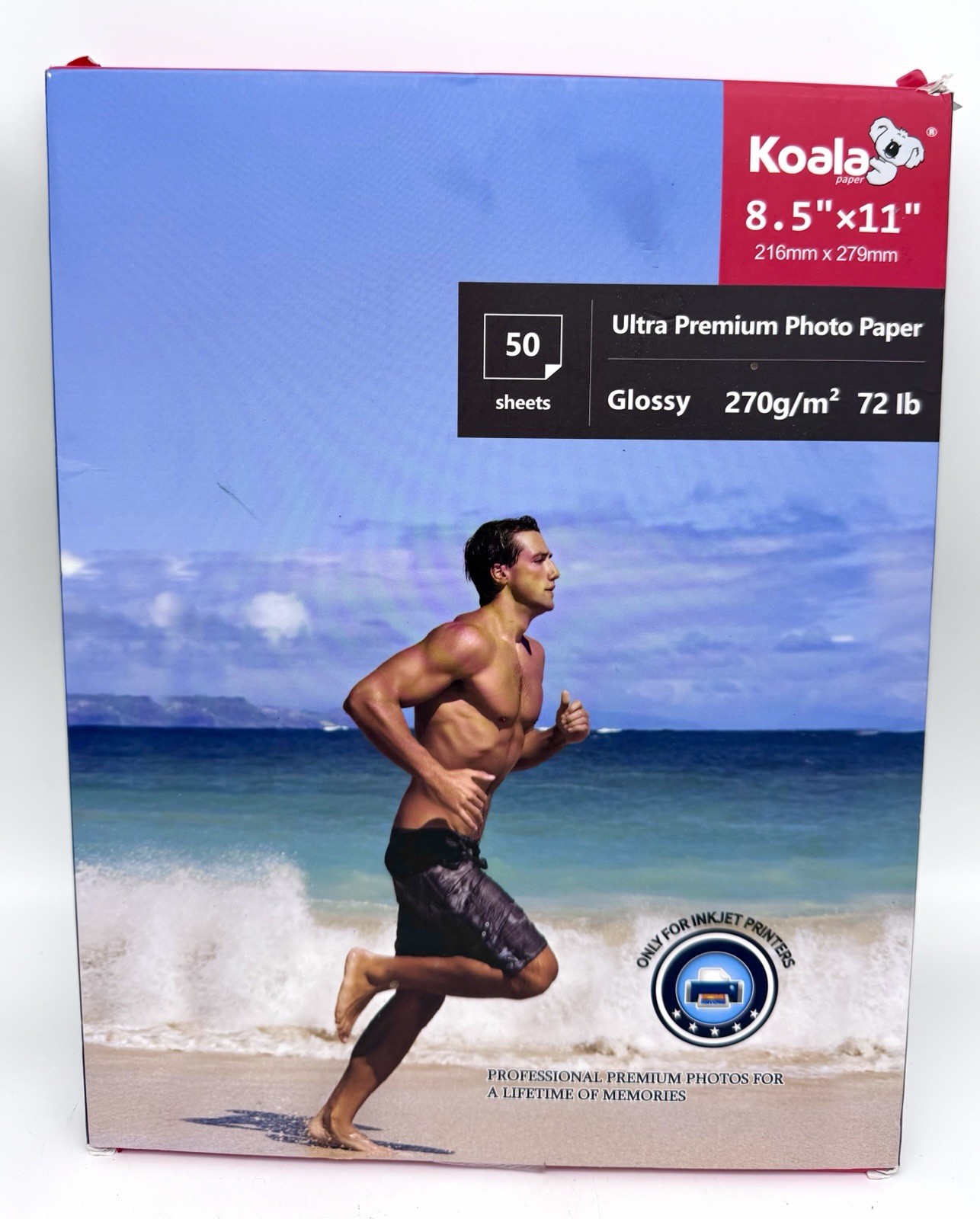 Koala Ultra Premium 72lb Glossy Photo Paper 8.5X11 270g for Inkjet Printer 50 Pc