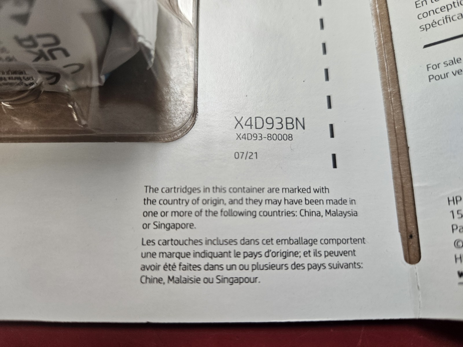 NEW SEALED HP 64XL Ink Cartridges – X4D93BN – 2-Pack (Black & Tri-color)