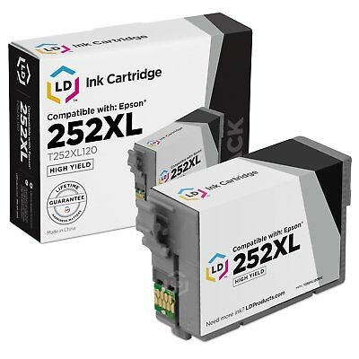 LD 5PK Reman Cartridges for Epson Ink 252XL 252 XL T252XL120 WF-3620 Black