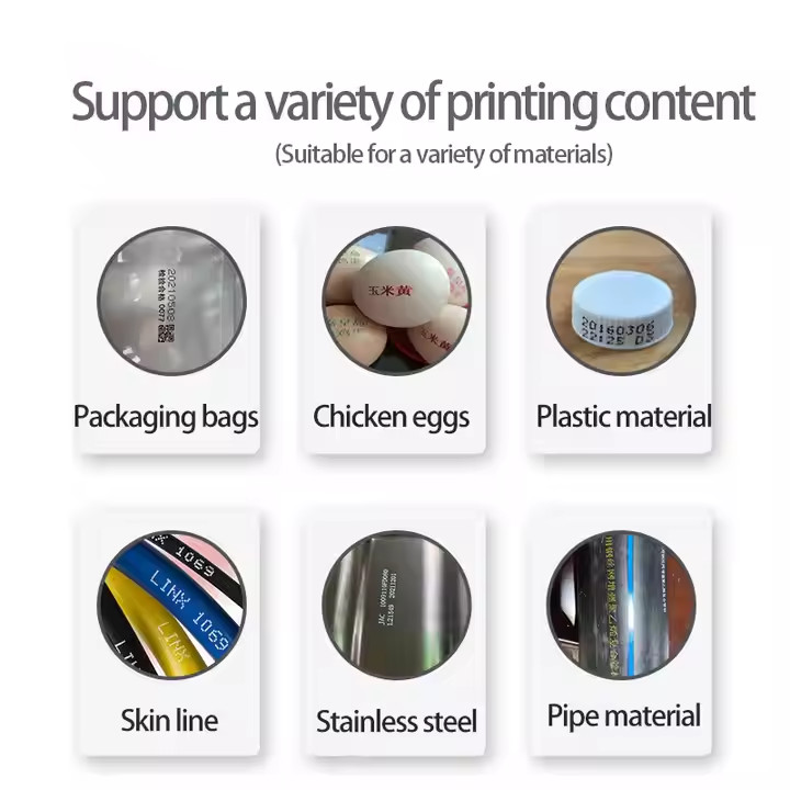 Handheld inkjet printer prints production date, text batch number, barcode image