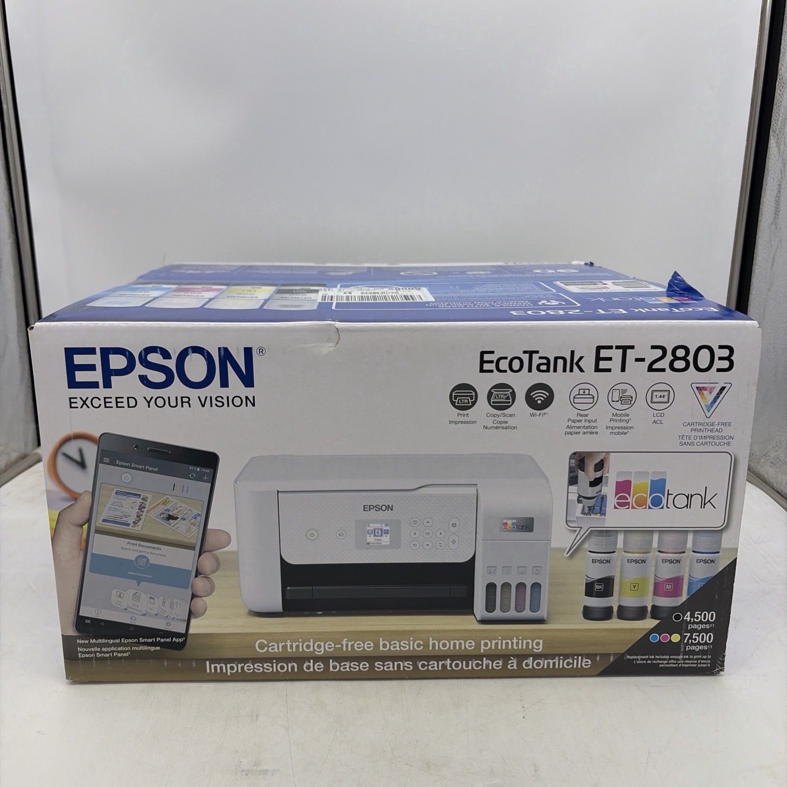 Espon EcoTank Sublimation Printer With Sublimate Paper and Ink Bottles
