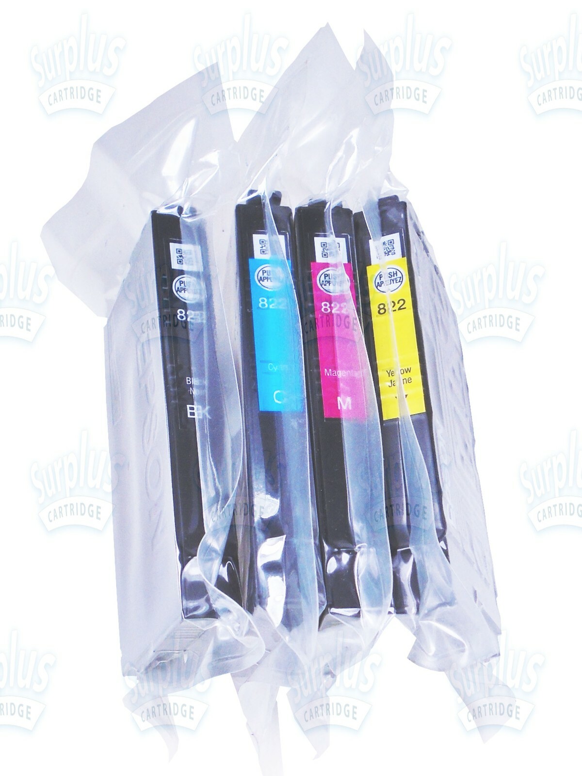 4pk Genuine Epson 822 Black & 822 Color WF-3820, WF-4820, WF-4830, and WF-4834