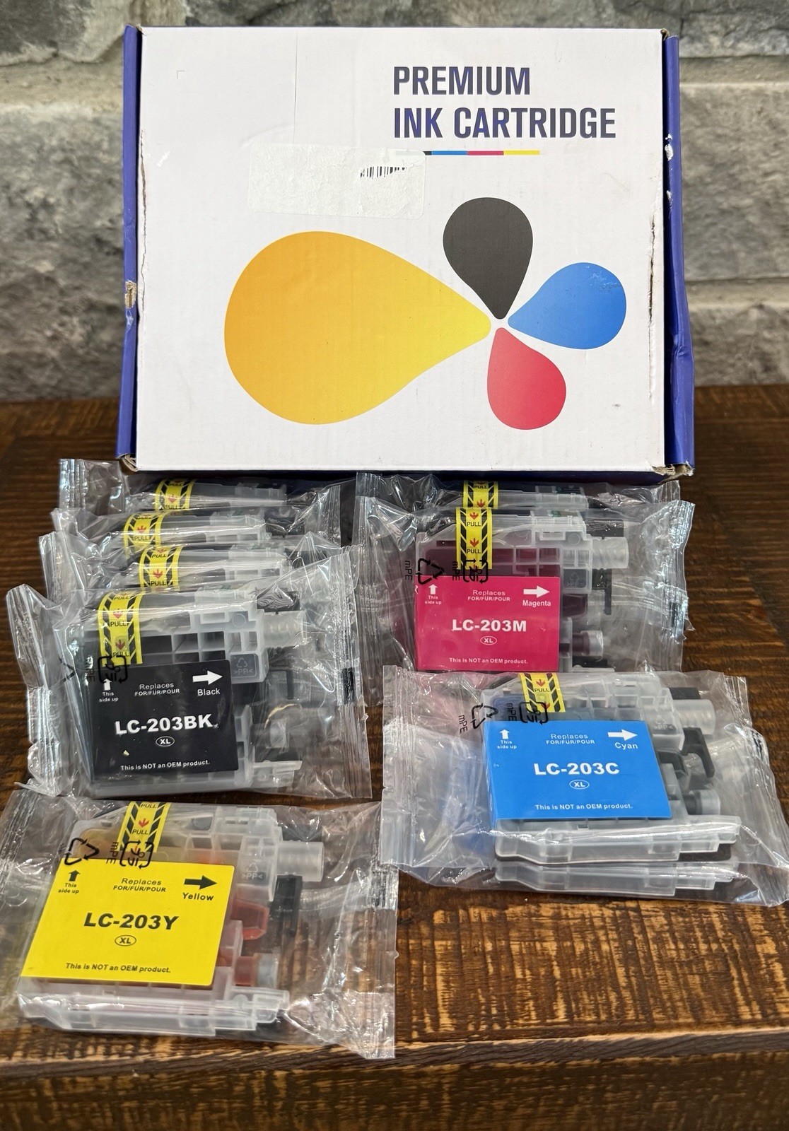 LC203BK LC203C LC203M LC203Y XL Ink 9 Pack Compatible Brother printer- Read Desc