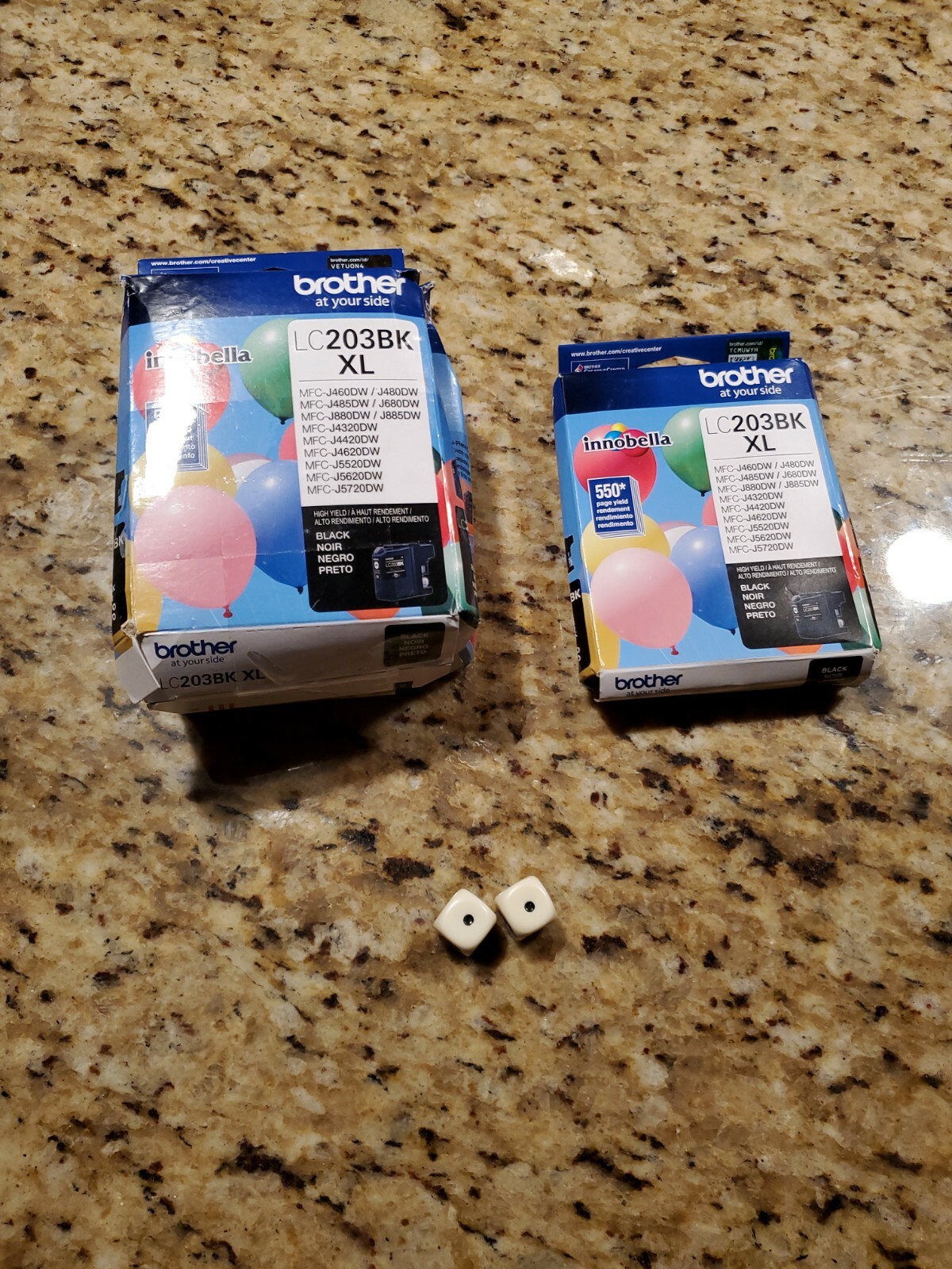Brother Genuine High Yield Black Ink Cartridge, LC203BK + 203CL xl