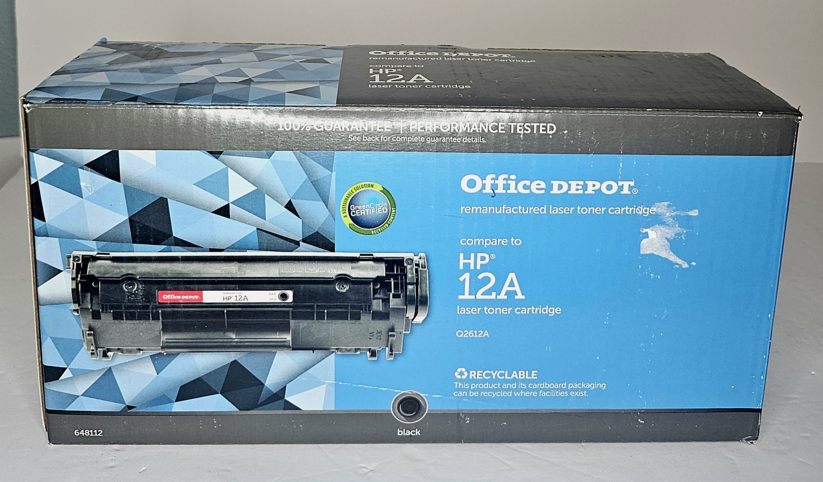 New Office Depot Laser Toner Cartridge Replaces HP 12A, Black Q2612A