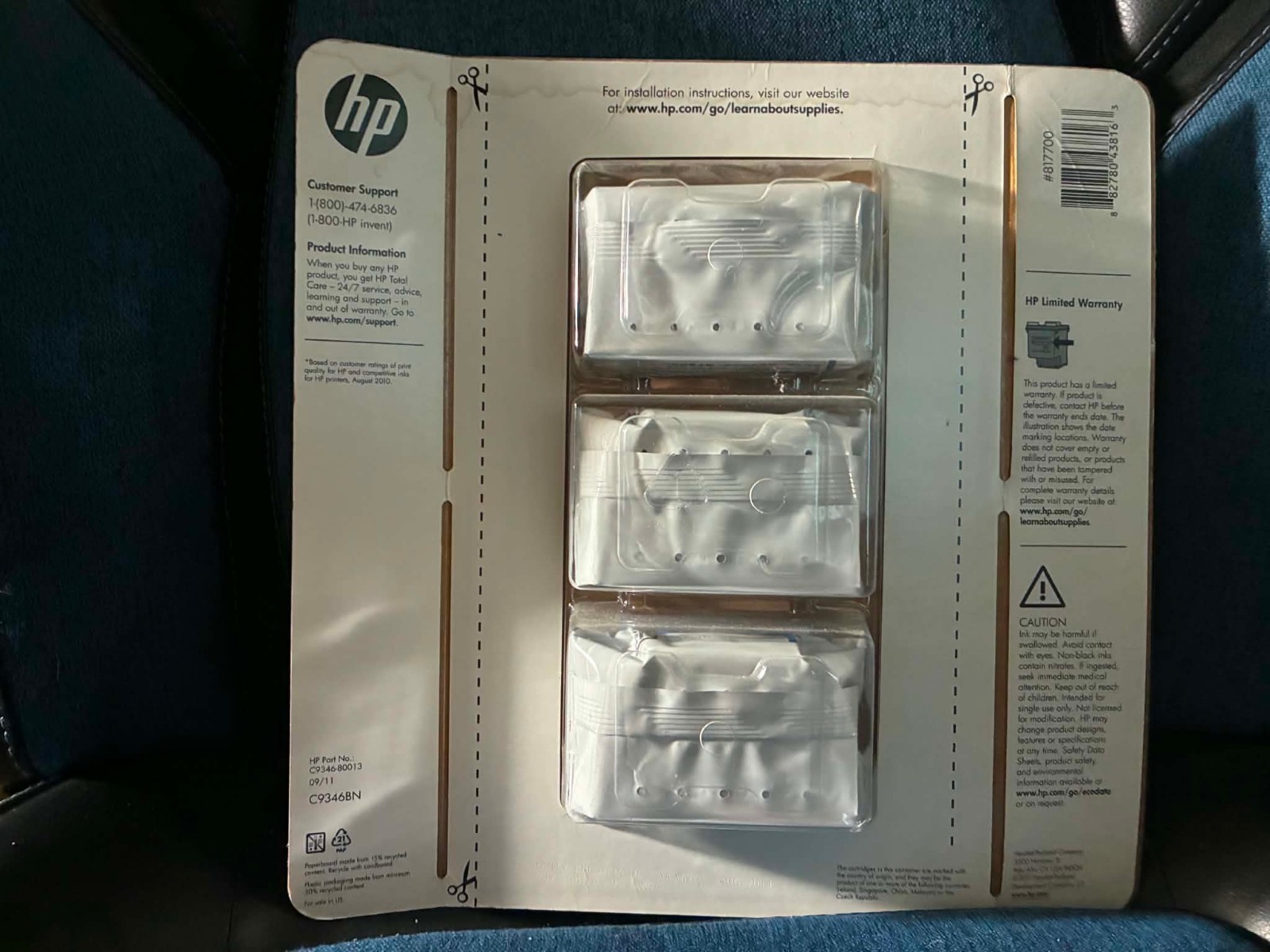 Genuine HP 96 Black & 2 HP 97 Tri-Color Ink Cartridges Combo 3 Pack NEW,