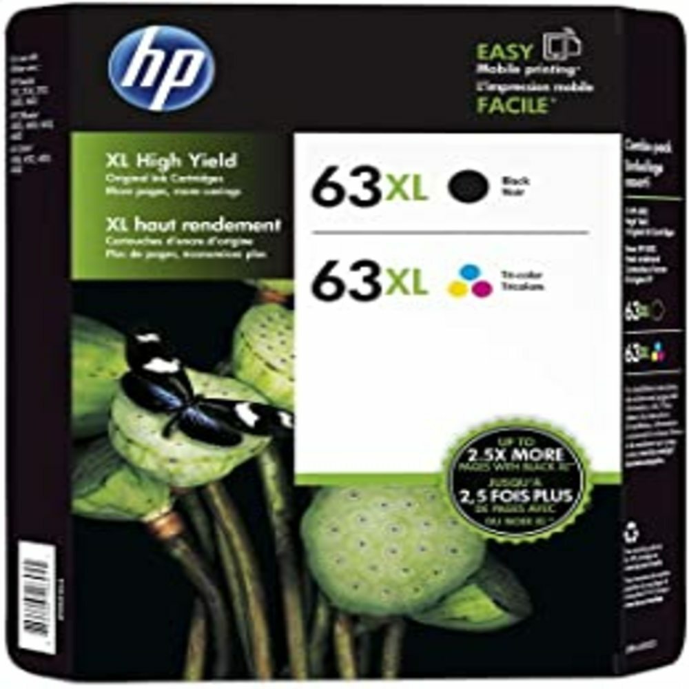 HP 63XL Black/Color Combo Ink Cartridges, genuine in sealed box