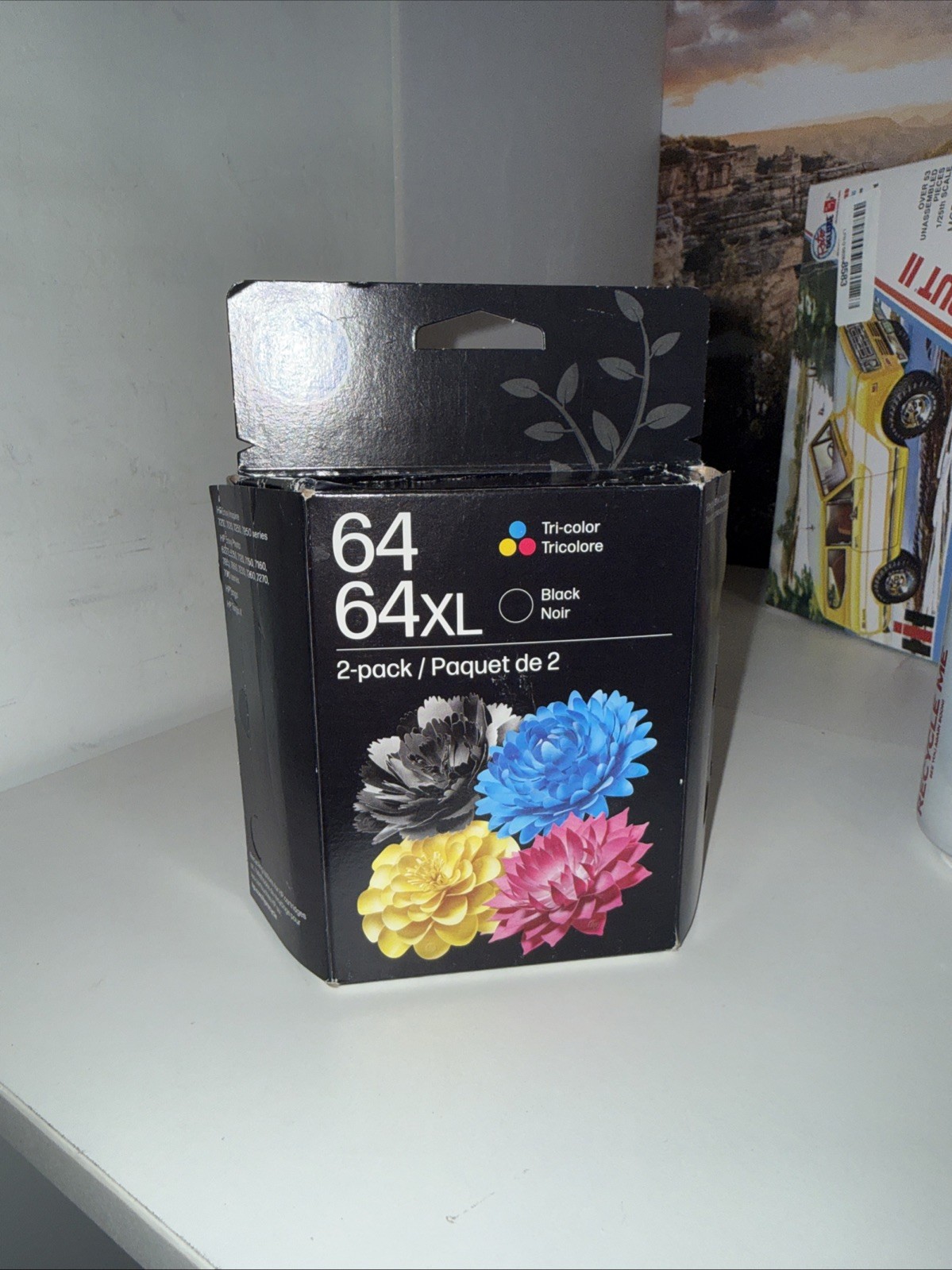 HP 64XL Black & Tricolor Combo Ink Cartridges X4D93BN Exp JAN 2028 Genuine OEM