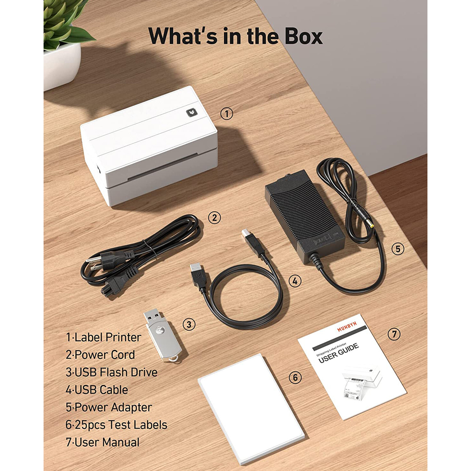 MUNBYN Bluetooth Thermal Printer 4×6 Shipping Label Printer for Android iPhone