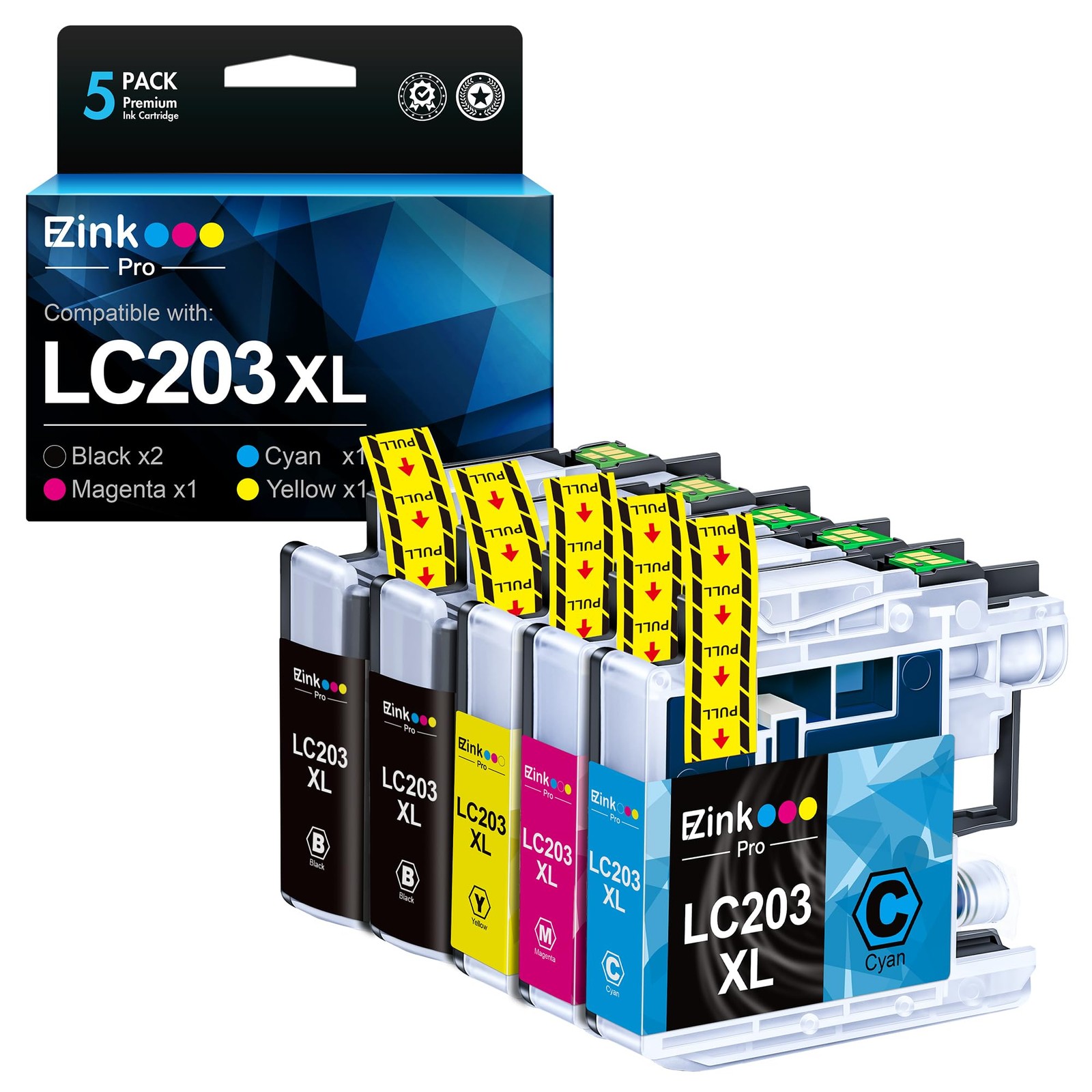 LC203 Compatible Ink Cartridges Replacement for Brother LC203XL LC201 LC201XL…