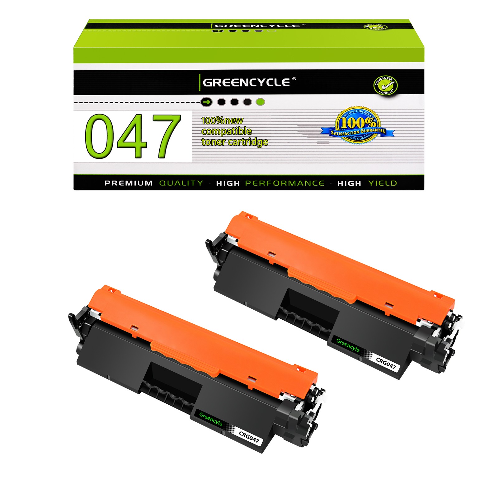2PK CRG047 Toner Cartridge Black Compatible for Canon ImageClass MF110 MF112