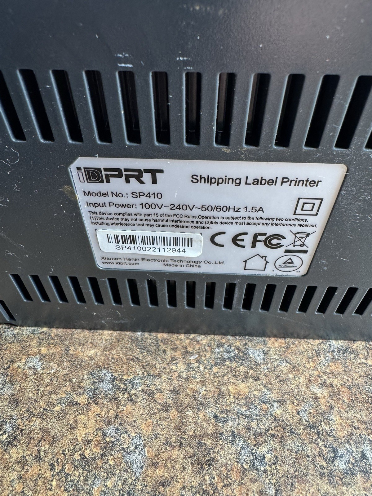 IDPRT Direct Thermal Label Printer 4×6 SP410 Black – Non Bluetooth