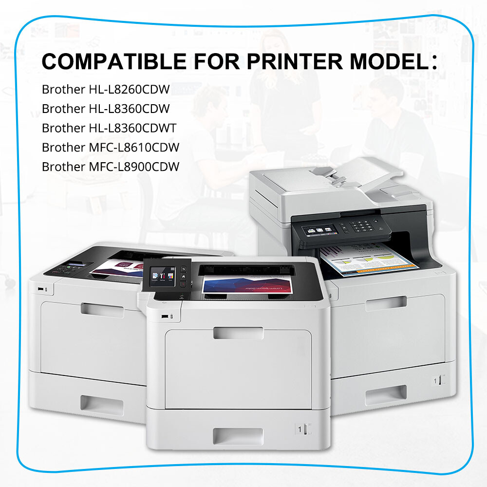 4PK Compatible With Brother MFC-L8610CDW MFC-L8900CDW Color Toner TN433 TN431