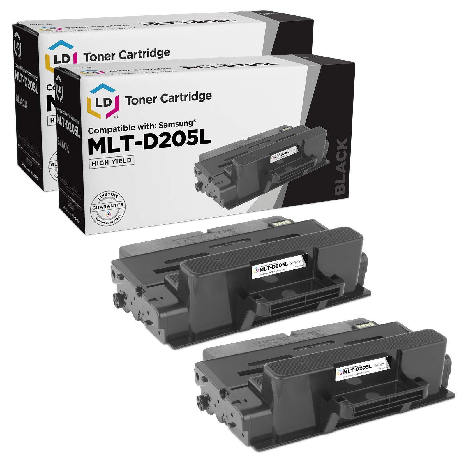 LD Compatible Samsung MLT-D205L 2PK HY Black Toners for Samsung ML & SCX Series