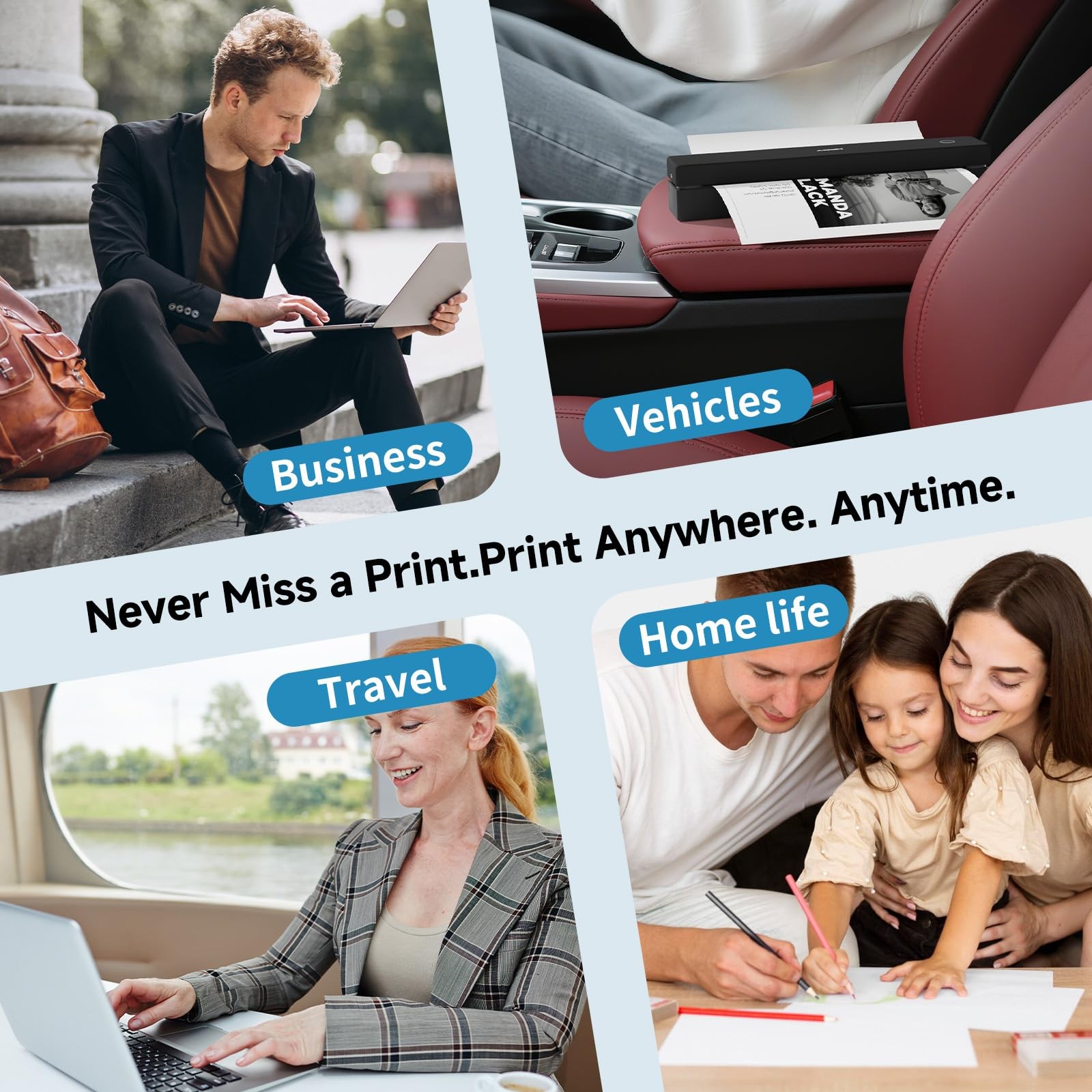 HPRT MT620 Pro Portable Printer Wireless Inkless Thermal Travel