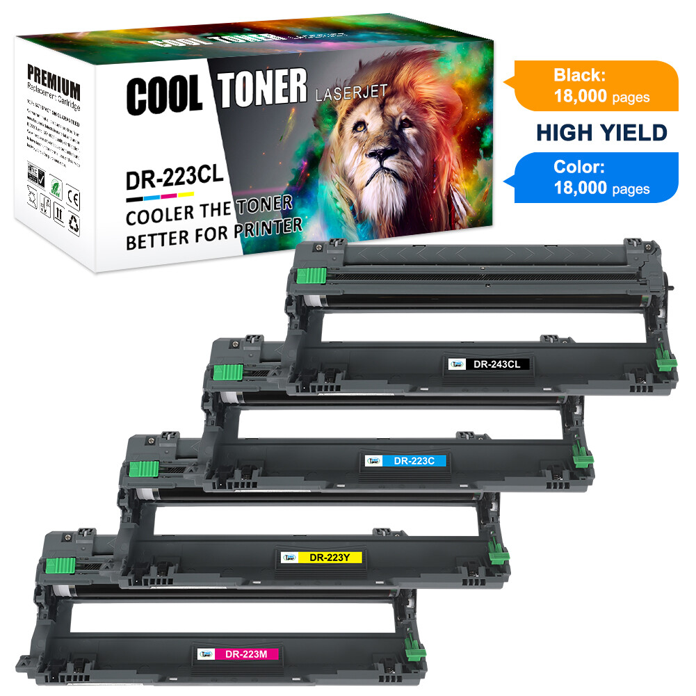4PK DR223CL Drum Unit for Brother TN223 TN227 HL-L3210CW HL-L3230CDW HL-L3270CDW