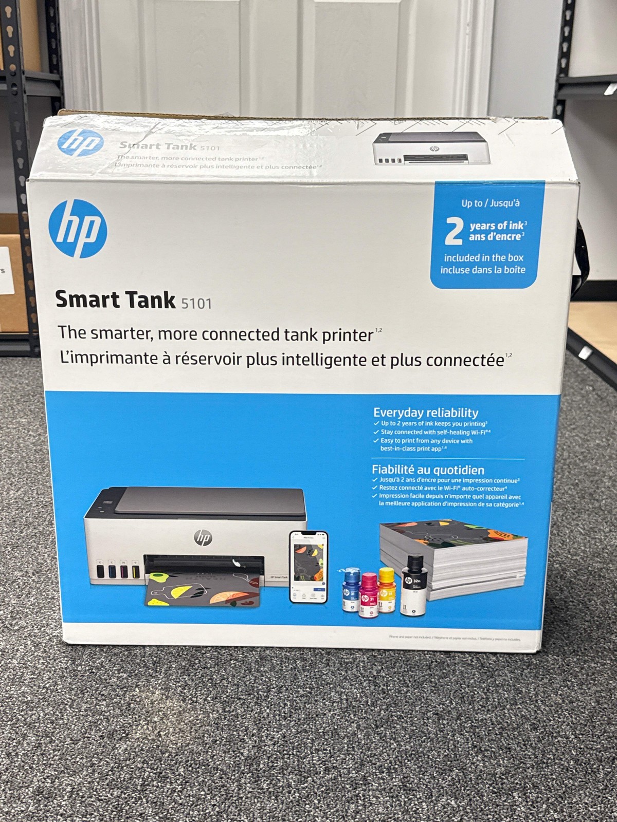 HP Smart Tank 5101 Inkjet Color All-in-One Wi-Fi Black – Open Box