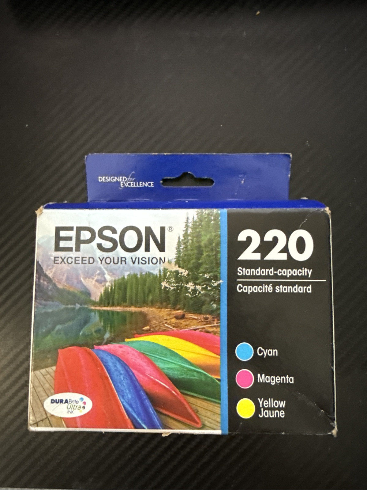Epson T220520 Ink Cartridge 220 Color C Y M Expires 11/2026