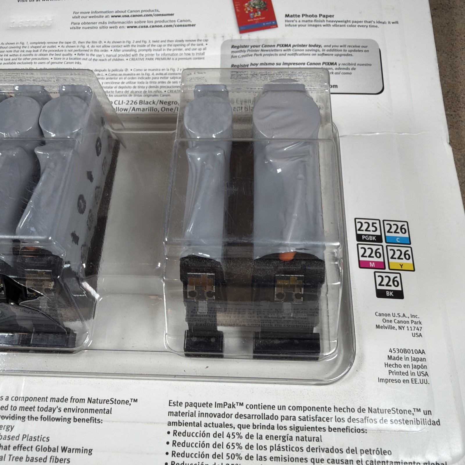 Canon Inkjet Cartridge Value Pack 225 Pigment Black, 226 Black and Tricolor READ