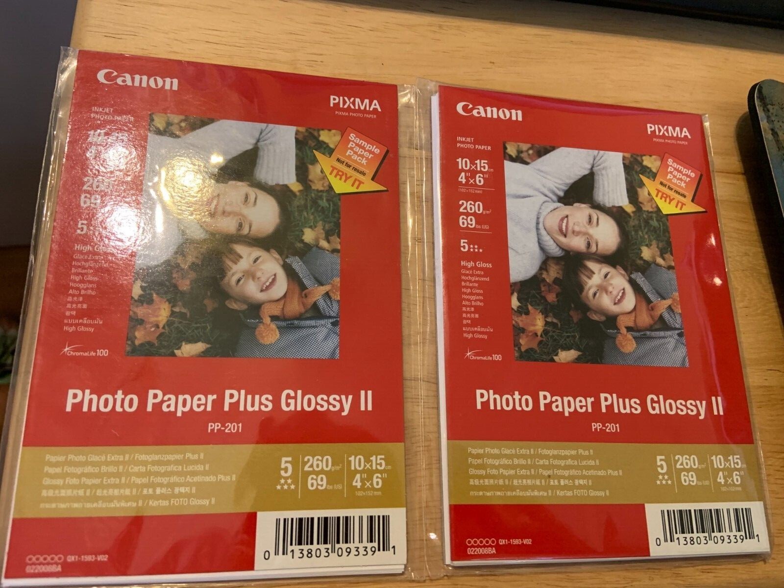 Canon Pixma Photo Paper Plus Glossy II 4×6″ 15 Sheets open package 394023