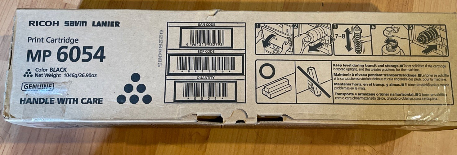 Ricoh Savin MP 6054 Black Toner Cartridge 842126 Genuine New Sealed