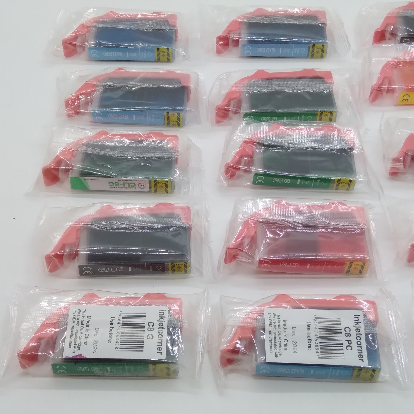 Ink Cartridge C8 Lot of 20 Various colors as shown Sealed out of box