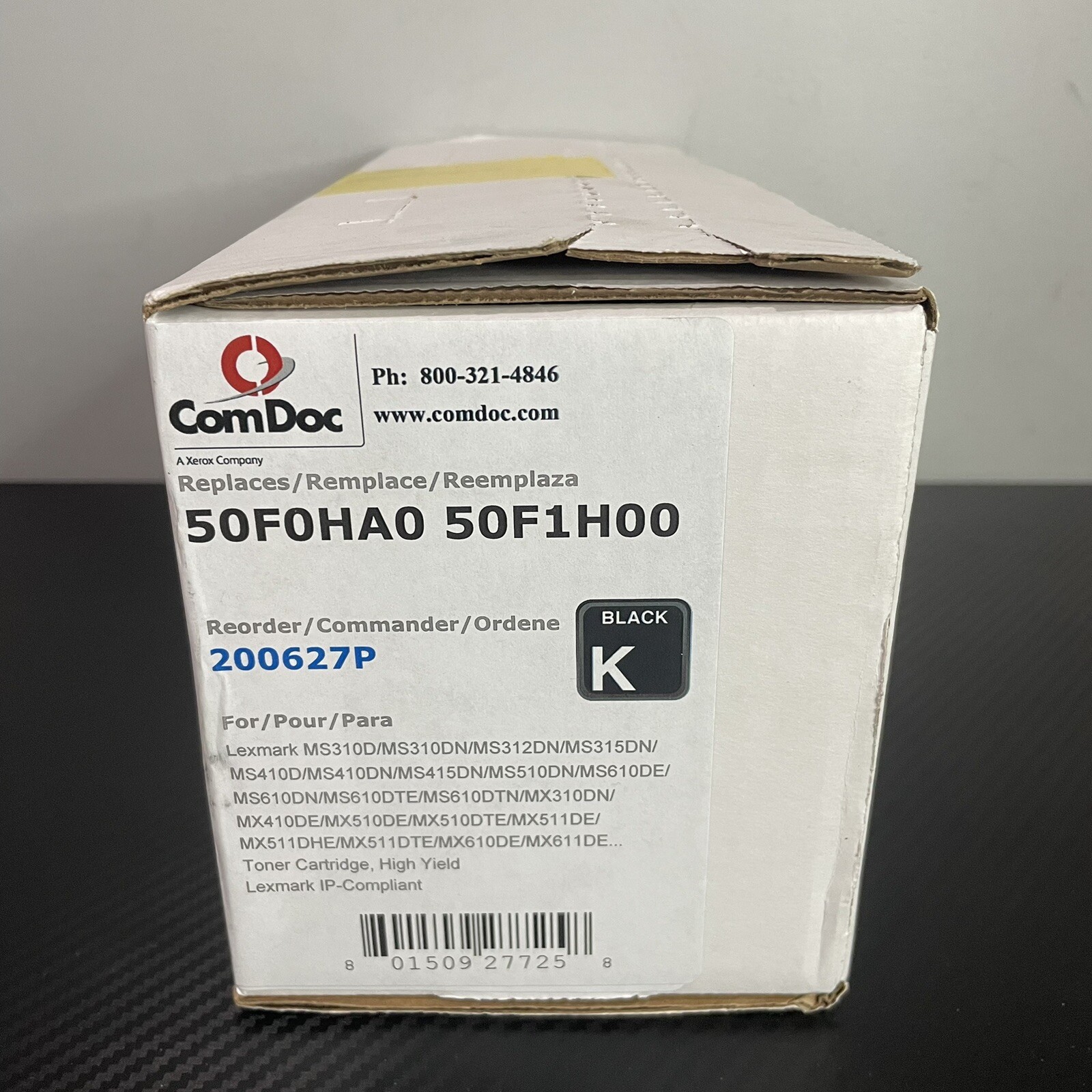 Lexmark 501H Compatible Black High Yield Toner Cartridge 50F1H00 for MS310D