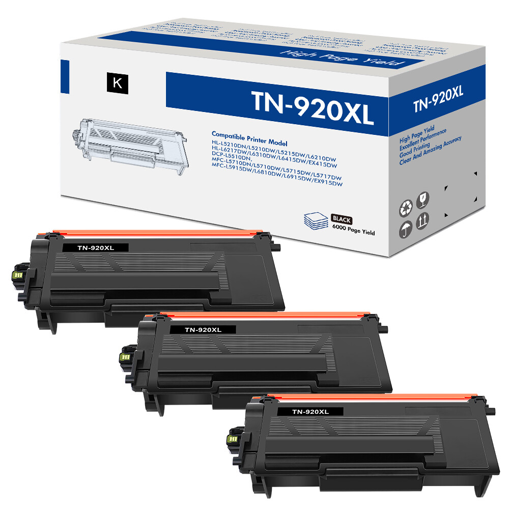 1-6 TN920XL TN920 Toner Fits for Brother MFC-L6915DW HL-L5215DW HL-L6415DW lot