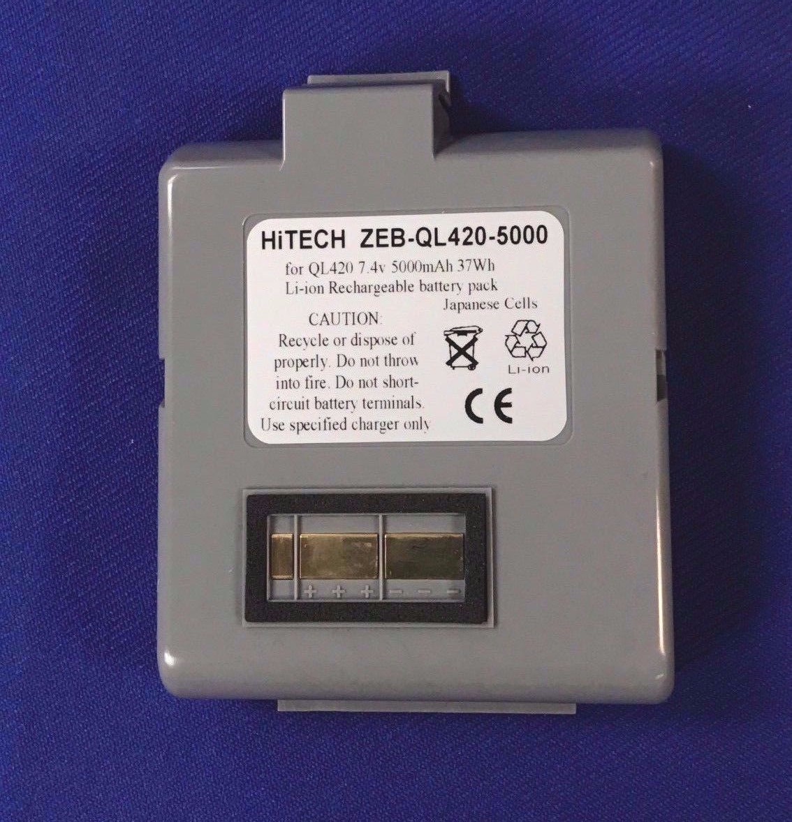 Hitech Japan Liion7.4v5.2Ah cell For ZEBRA/COMTEC…QL420 QL420+..P/N.:AT16293-1