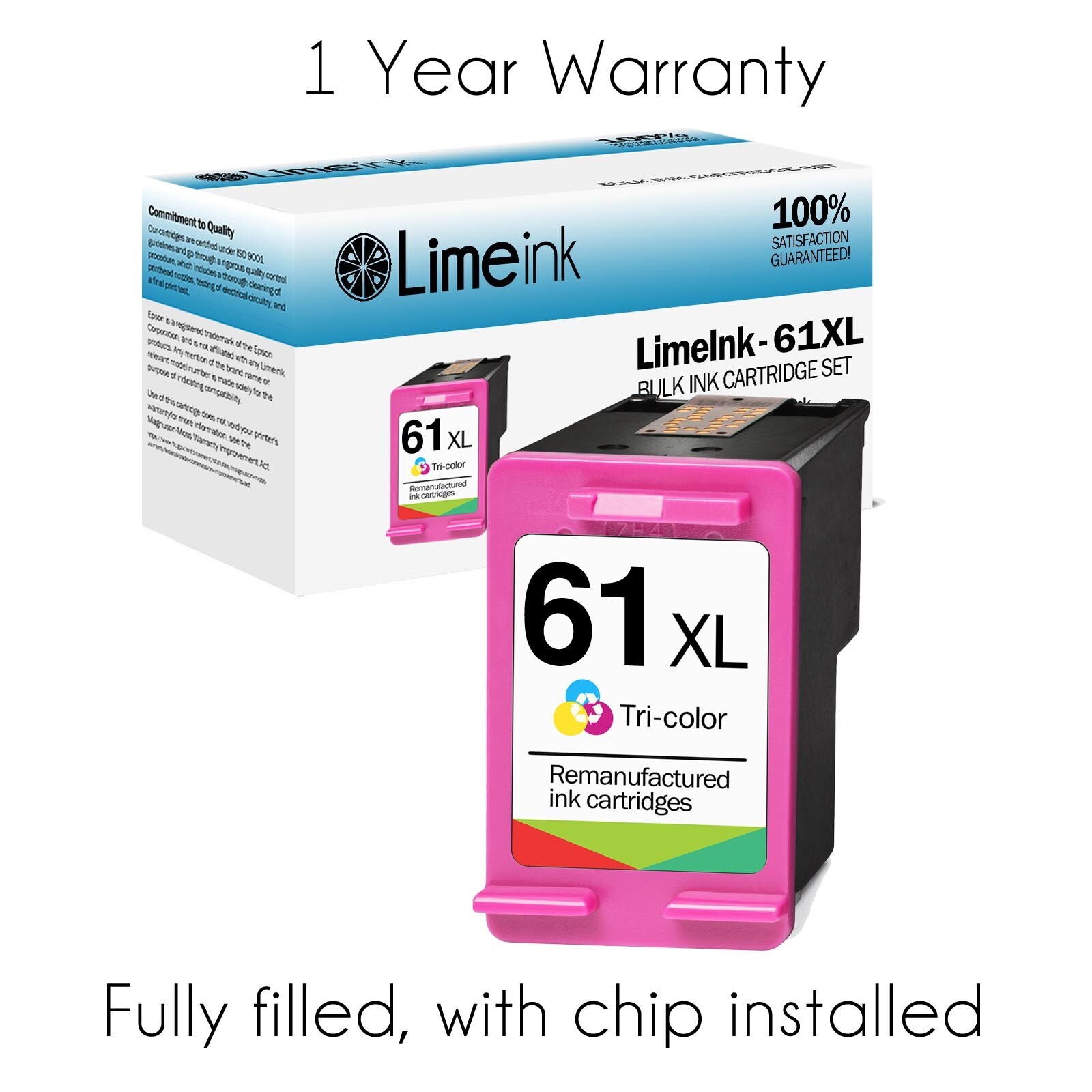61XL Color Ink cartridge for HP ENVY 4500 4501 4502 4504 5530 Deskjet