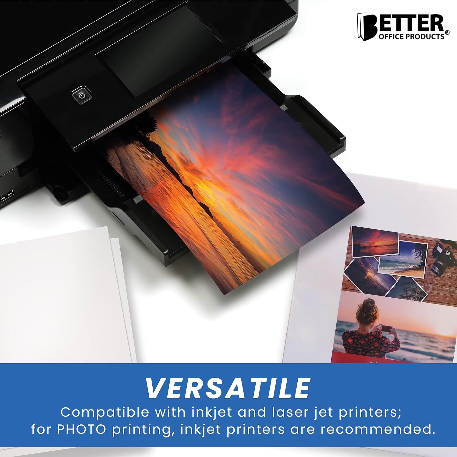Glossy Photo Paper 8.5 x 11 Inch 200 gsm Photo Printing Paper 100 Sheets