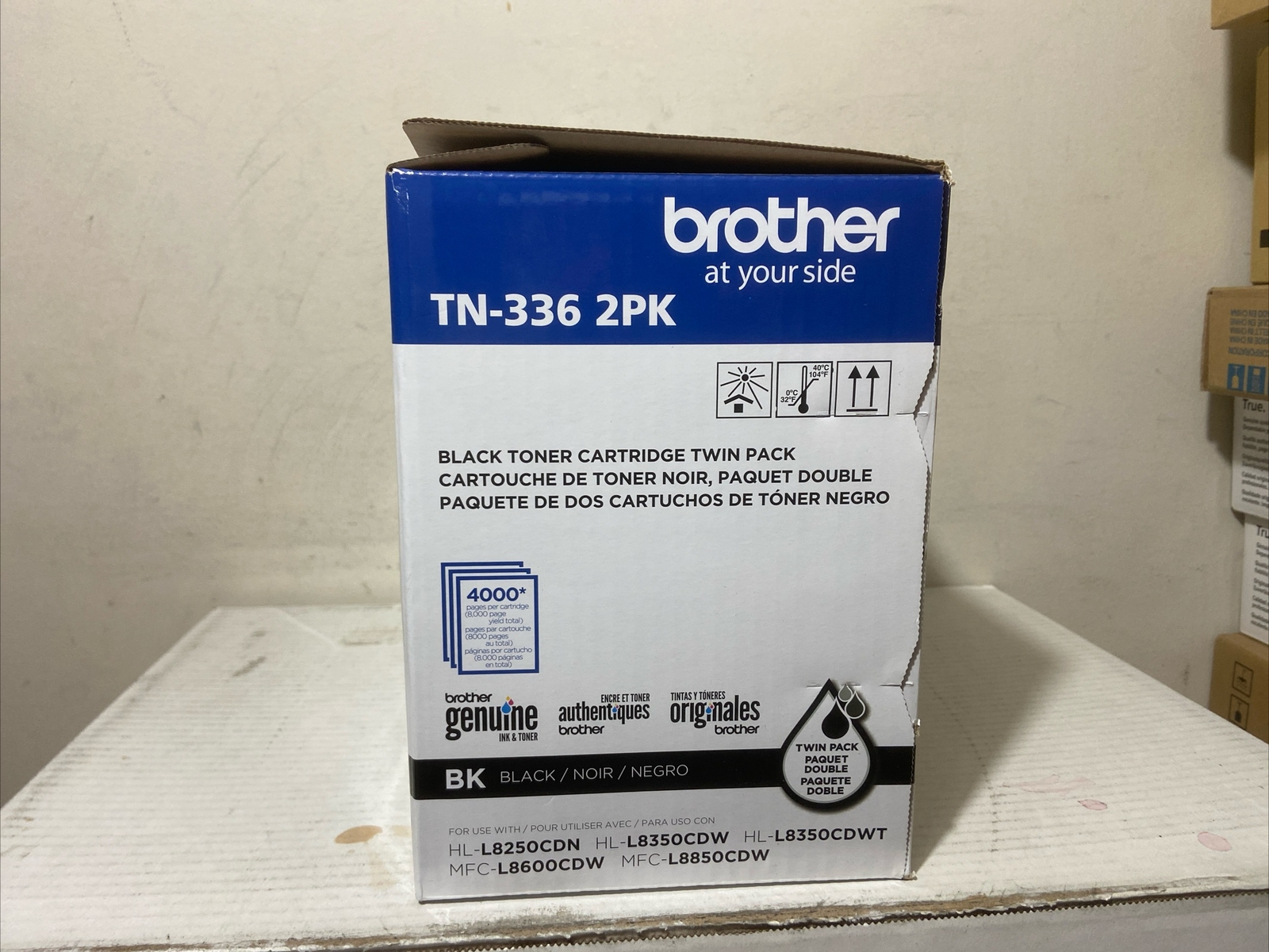 Genuine Brother Genuine High-Yield Black Toner Cartridge Twin Pack