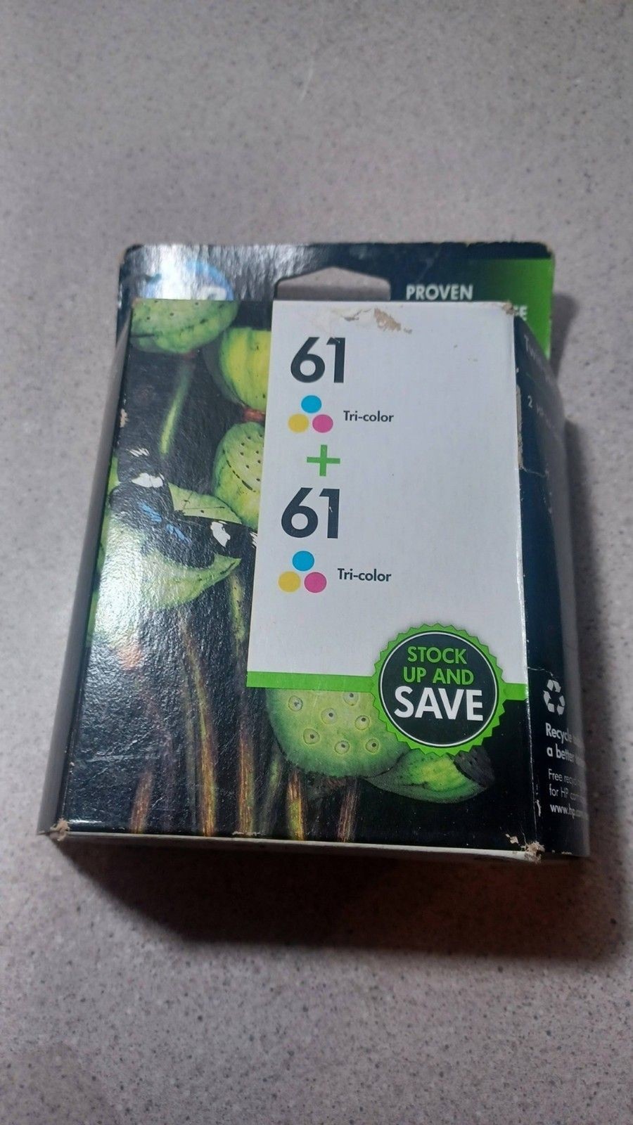 New Sealed HP Double Colored Ink Cartridges for #61 Type Printer EXP–May 2014